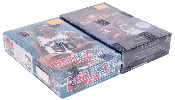 1994-95 (2) Factory Sealed NBA Hobby Boxes - Featuring NBA Hoops & Skybox Premium